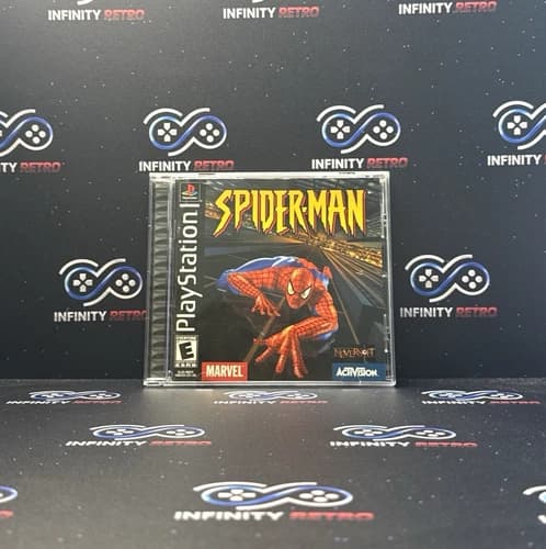 Spider-Man Sony PlayStation 1 PS1 CIB Complete Refurbished Tested Free Shipping
