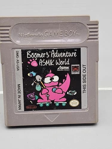 Boomer's Adventure in Asmik World (Nintendo Game Boy, 1989) Puzzle trap-em-up