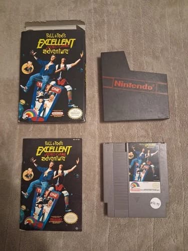 Bill & Ted's Excellent Video Game Adventure (Nintendo NES) Complete CIB