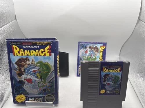 Nintendo NES - Rampage - W/ Box, Manual And Game- Free Shipping