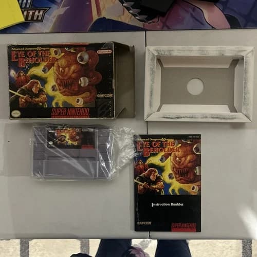 Dungeons & Dragons Eye of the Beholder Super Nintendo SNES CIB game, manual, box