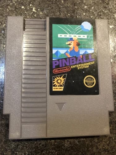 PINBALL ORIGINAL CLASSIC VIDEO GAME Nintendo System 1985 CARTRIDGE NES HQ