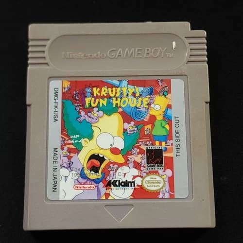 Krusty's Fun House Nintendo Gameboy game, Tested and working