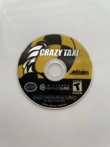 Tested DISC ONLY Crazy Taxi GameCube, 2001. Disc art has old Sharpie markings
