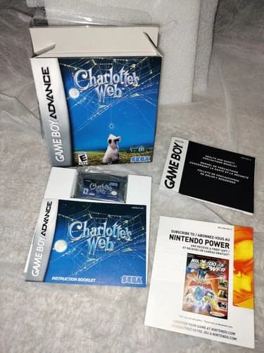 Charlotte's Web Gameboy Advance: (Game Box Manual Inserts Plastic Box Protector)