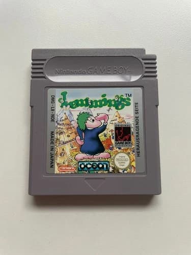Lemmings | Original GameBoy Classic | Game Module | MINT CONDITION