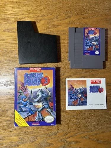 Mega Man 3 Complete In Box NES CIB Nintendo Capcom Tested Works Great!