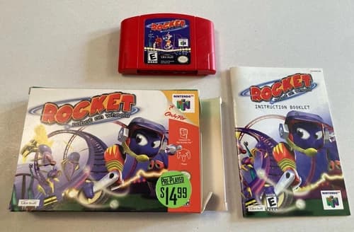 Rocket: Robot on Wheels (Nintendo 64 N64, 1999) Authentic CIB Tested