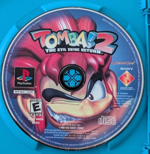 Tomba! 2 The Evil Swine Return (Sony PlayStation 1 PS1, 1998) DISC ONLY - TESTED