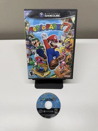Mario Party 7 (Nintendo GameCube, 2005) Tested Works Cleaned Black Label