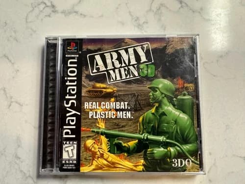 ARMY MEN 3D SONY PLAYSTATION 1 PS1 VIDEO GAME COMPLETE TESTED