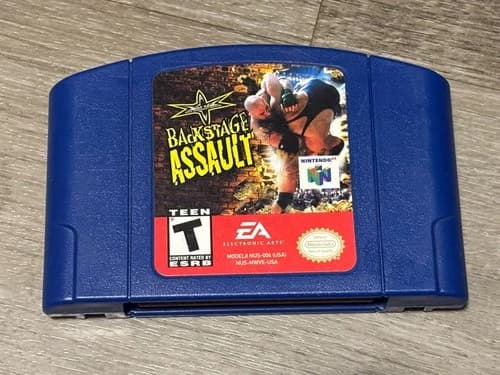 WCW Backstage Assault Nintendo 64 N64 Cleaned & Tested Authentic