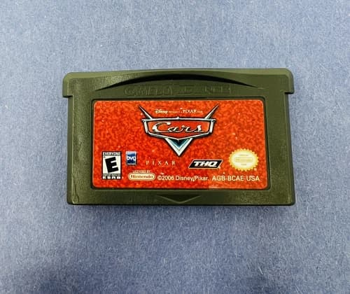 Cars Nintendo Game Boy Advance (Disney, Pixar, Tested, Cartridge Only) GBA Works