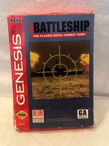 Super Battleship Sega Genesis Good Used Condition Video Game And Manual CIB