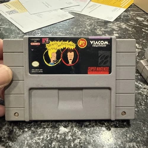 Beavis and Butt-head Super Nintendo SNES Authentic Butthead Cartridge Only