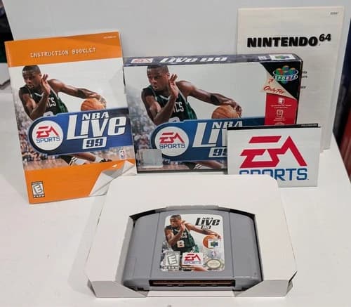 EA Sports NBA Live 99 Nintendo 64 N64 CIB 1998 Great Condition