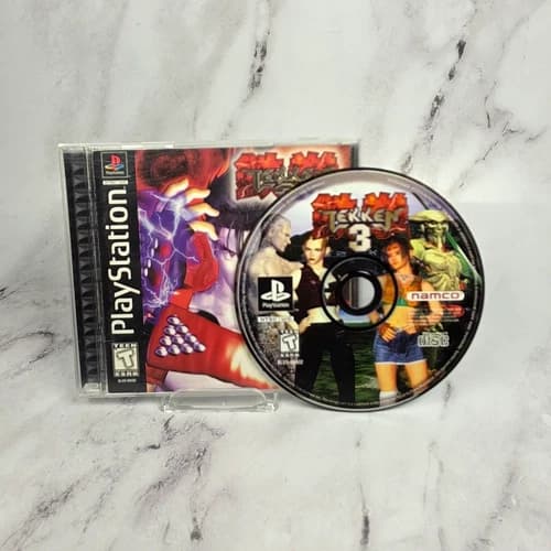 Tekken 3 (Sony PlayStation 1, PS1 1998) Black Label Complete w. Manual