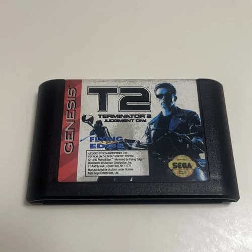T2 Terminator 2 Judgment Day Sega Genesis Loose Cartridge Only Fast Shipping