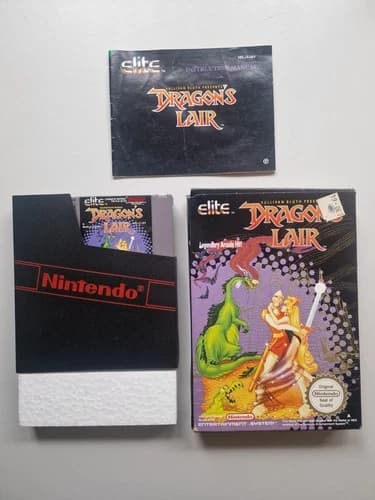 DRAGON'S LAIR (Nintendo NES 1983 ) Complete CIB Collectors Case