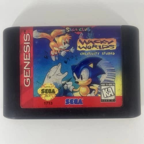 Wacky Worlds Creativity Studio (Sega Genesis, 1994) Game Only - Tested authentic