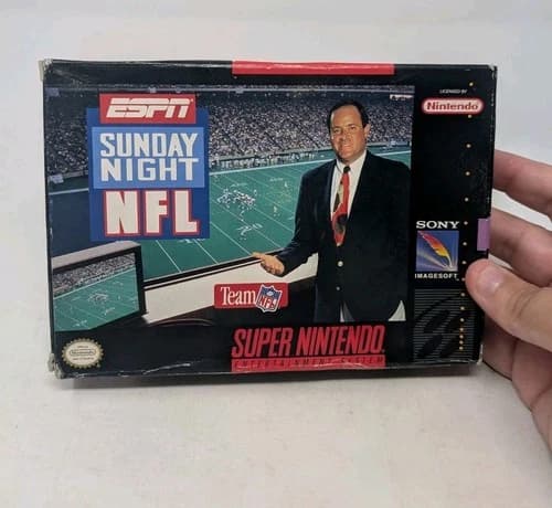 ESPN Sunday Night NFL Super Nintendo Entertainment System Tested Working