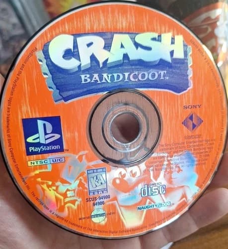 Crash Bandicoot (Playstation 1 PS1) Black Label Disc Only No Scratches Mint
