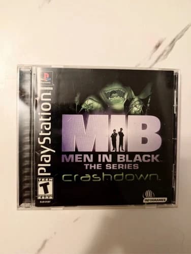 Men In Black: The Series Crashdown PS1 CIB Black Label Tested Working Fast Ship