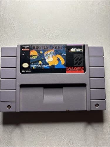 Super Nintendo SNES Virtual Bart Simpson Game Cartridge Tested