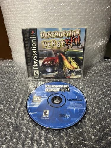 Destruction Derby Raw Playstation 1 PS1 Complete With Registration Card