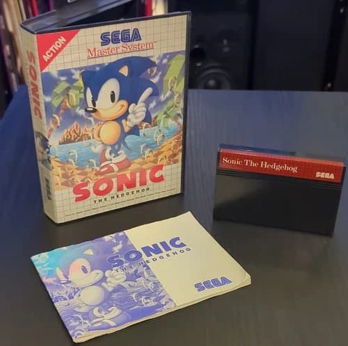 SEGA Sonic The Hedgehog Sega Master System Complete with Manual Region Free