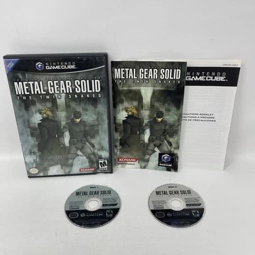Metal Gear Solid The Twin Snakes Nintendo GameCube CIB w/Manual - Tested & Works
