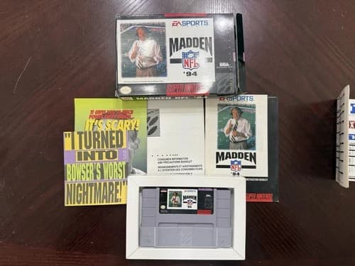 Madden NFL 94 (Super Nintendo Entertainment System, 1993) CIB