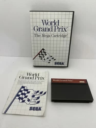 World Grand Prix (Sega Master System, 1986) CIB Complete Tested And Working