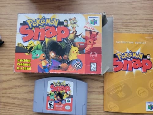 Pokemon Snap (Nintendo 64, 1999) Box Manual Complete CIB N64
