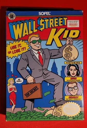 Wall Street Kid NES Game Nintendo Entertainment System 1990 CIB Box Manual