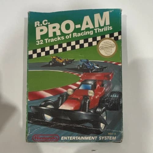 Nintendo R.C. Pro-Am Complete Box Sleeve NES Racing 32 Tracks 1987