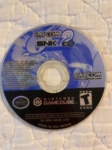 Nintendo GameCube Game: Capcom vs. SNK 2 EO - Works/Disc Only - Please Read!