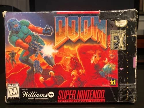 Doom SNES w/game, box and manual