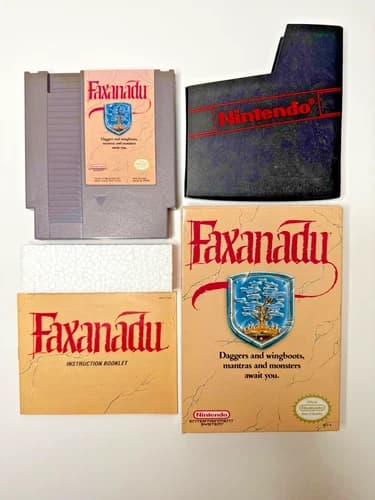 Faxanadu NES Complete CIB w/ Manual Tested Clean