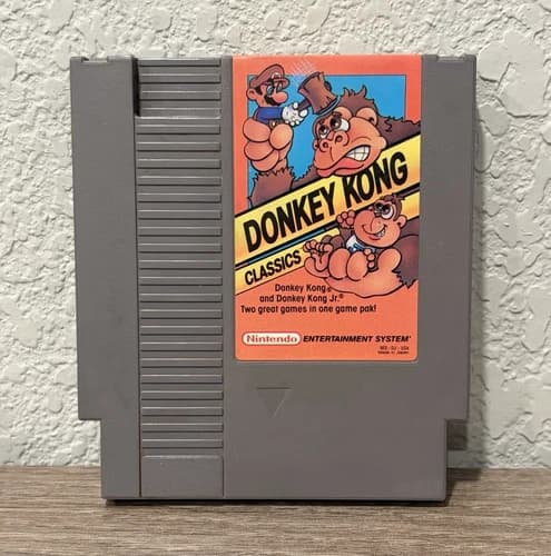 Nintendo Donkey Kong Classics NES Game Cartridge. Vintage. Cleaned & Tested