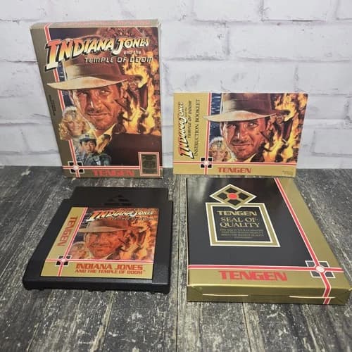 Indiana Jones and the Temple of Doom (Nintendo NES, 1988) Complete Tested