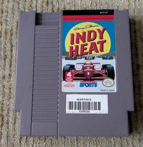 Danny Sullivan's Indy Heat NES Nintendo Entertainment System Cart Only Tested
