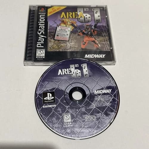 Area 51 (Sony PlayStation 1, 1996) PS1 Clean Complete Tested