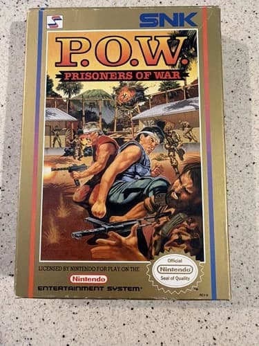 P.O.W.: Prisoners of War ,NES Nintendo, Cartridge, Box Manual, Sleeve, Styrofoam