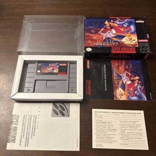 Disney's Aladdin (Super Nintendo SNES) Complete - Tested - Authentic