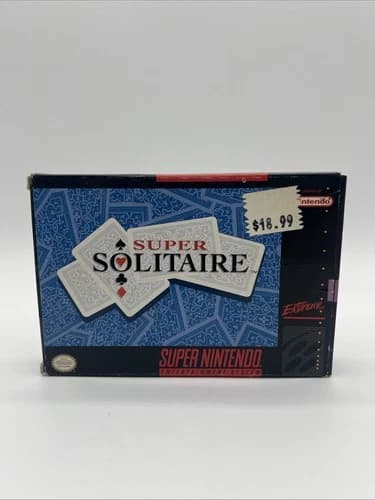 Super Solitaire (Super Nintendo Entertainment System, 1993) Complete In Box CIB