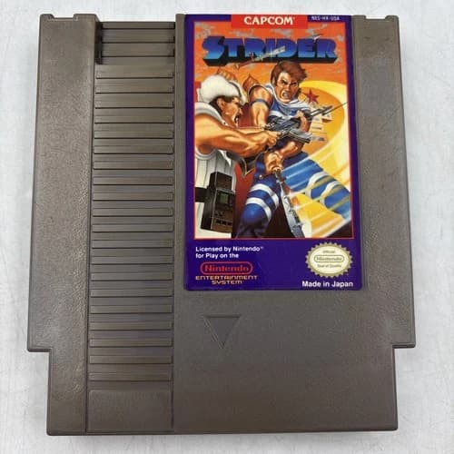 Strider (Nintendo NES, 1989) Authentic Capcom NES Cart Only Tested Clean Pins