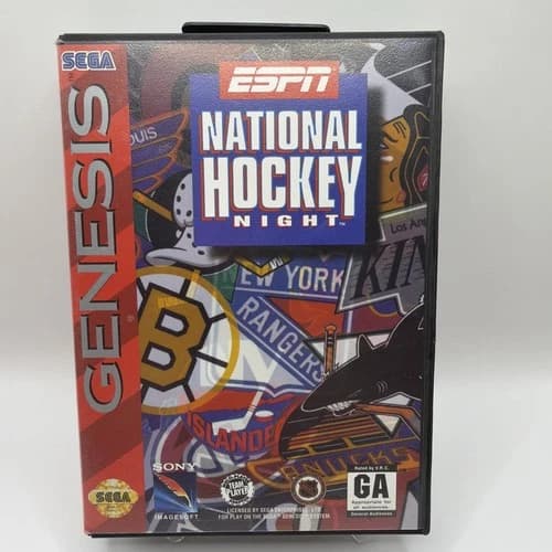 ESPN National Hockey Night - Sega Genesis - CIB - Tested - Great Condition!