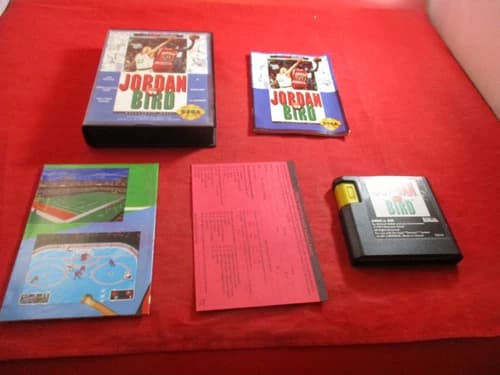 Jordan vs. Bird: Super One-On-One (Sega Genesis, 1992) COMPLETE w/ Box manual #E