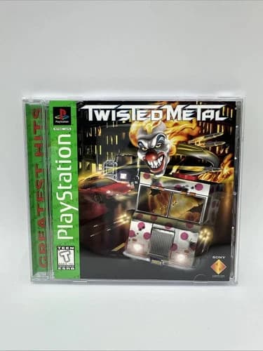 Twisted Metal PS1 Sony PlayStation Greatest Hits - Artwork And Disc